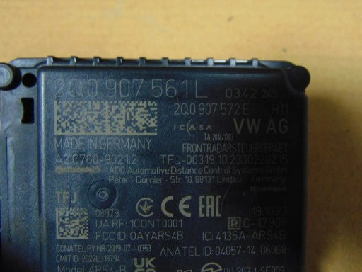 AUDI Q2 DISTANCE REGULATION AND RADAR SENSOR CONTROL UNIT 2Q0907561L