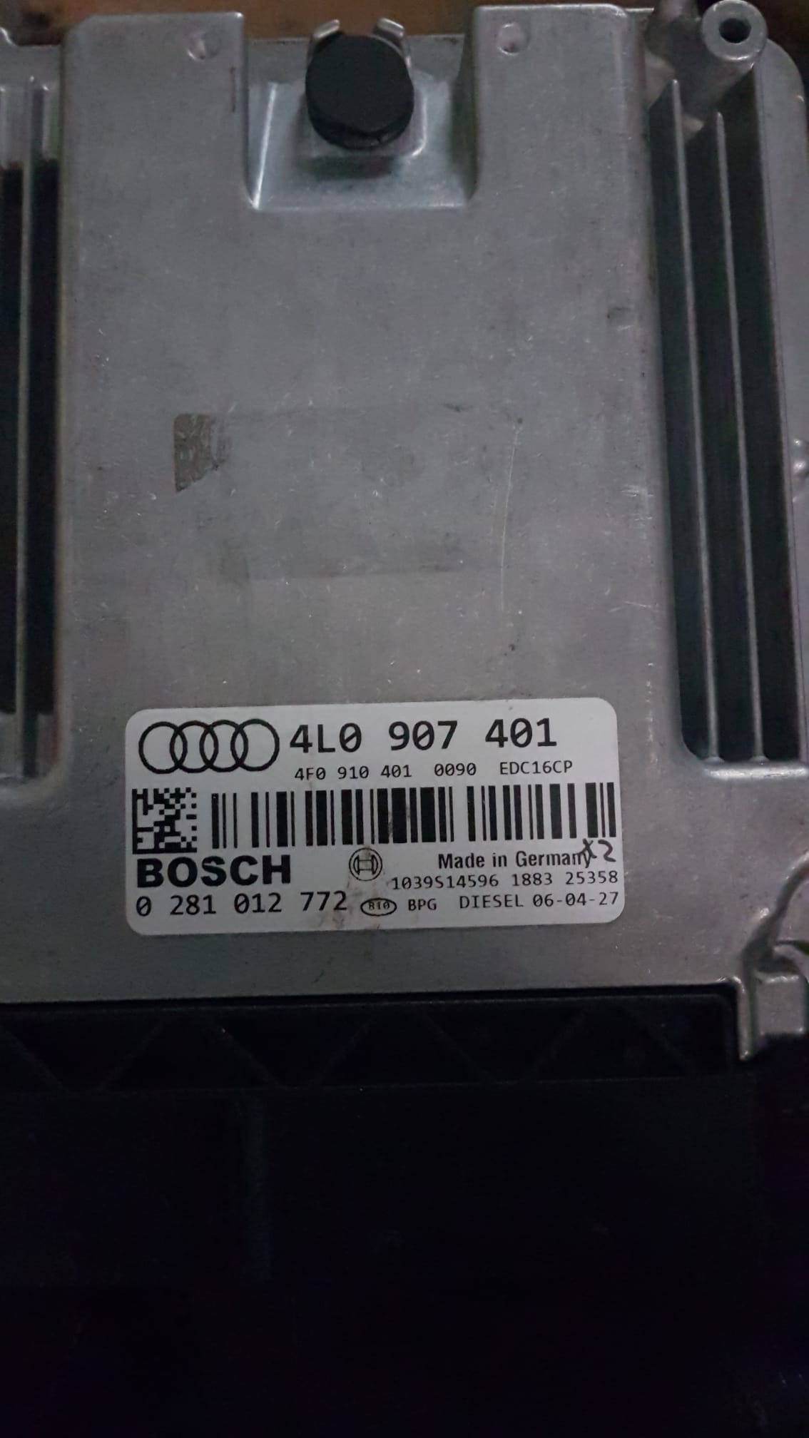 BOSCH EDC16CP34-4.8 0281012772 AUDI Q7 I 3.0 TDI V6 232HP 4L0907401 4L0910401K