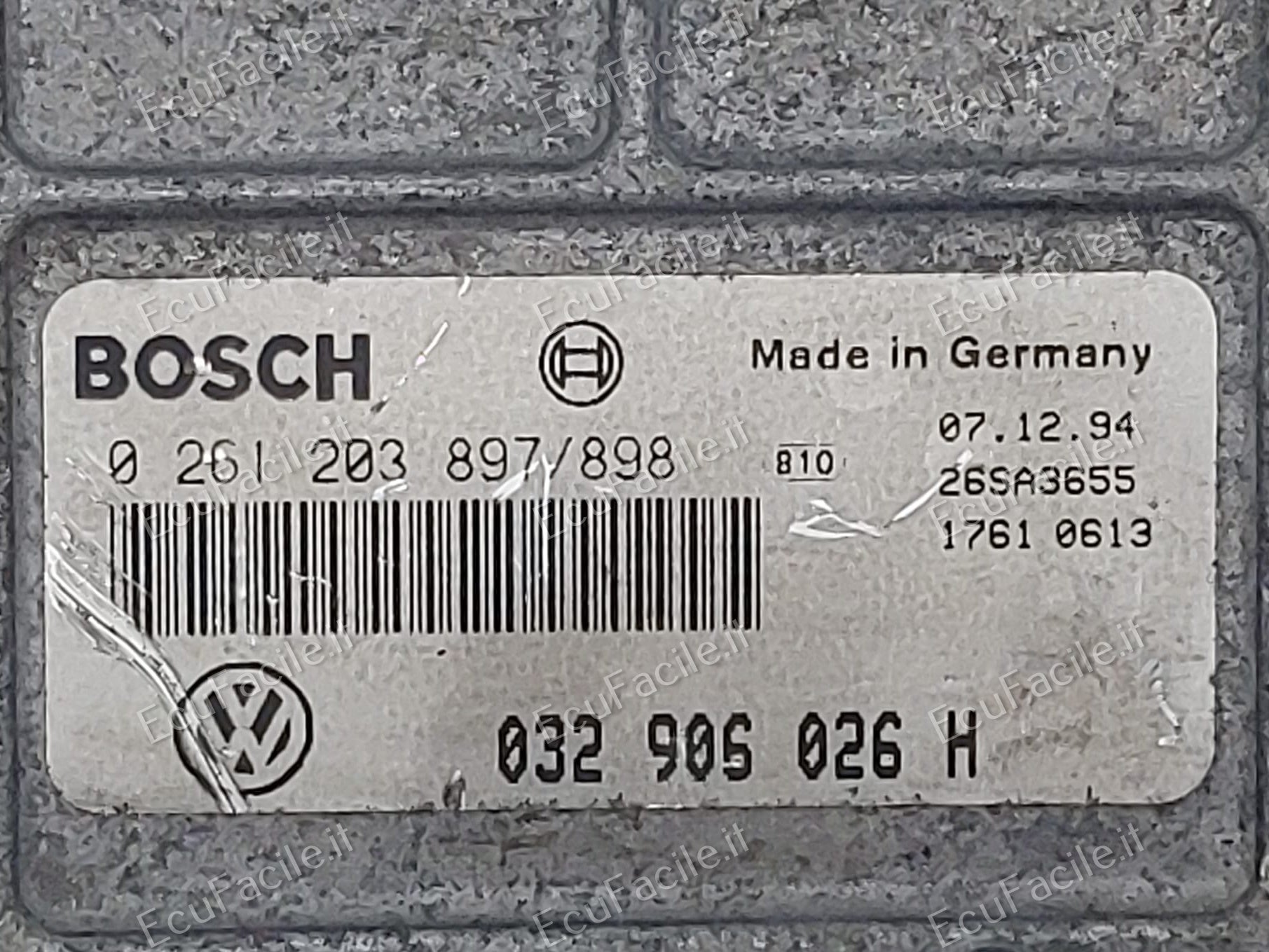 ECU VW POLO 1.6 0261203897/898 032906026H 0261203897 0261203898
