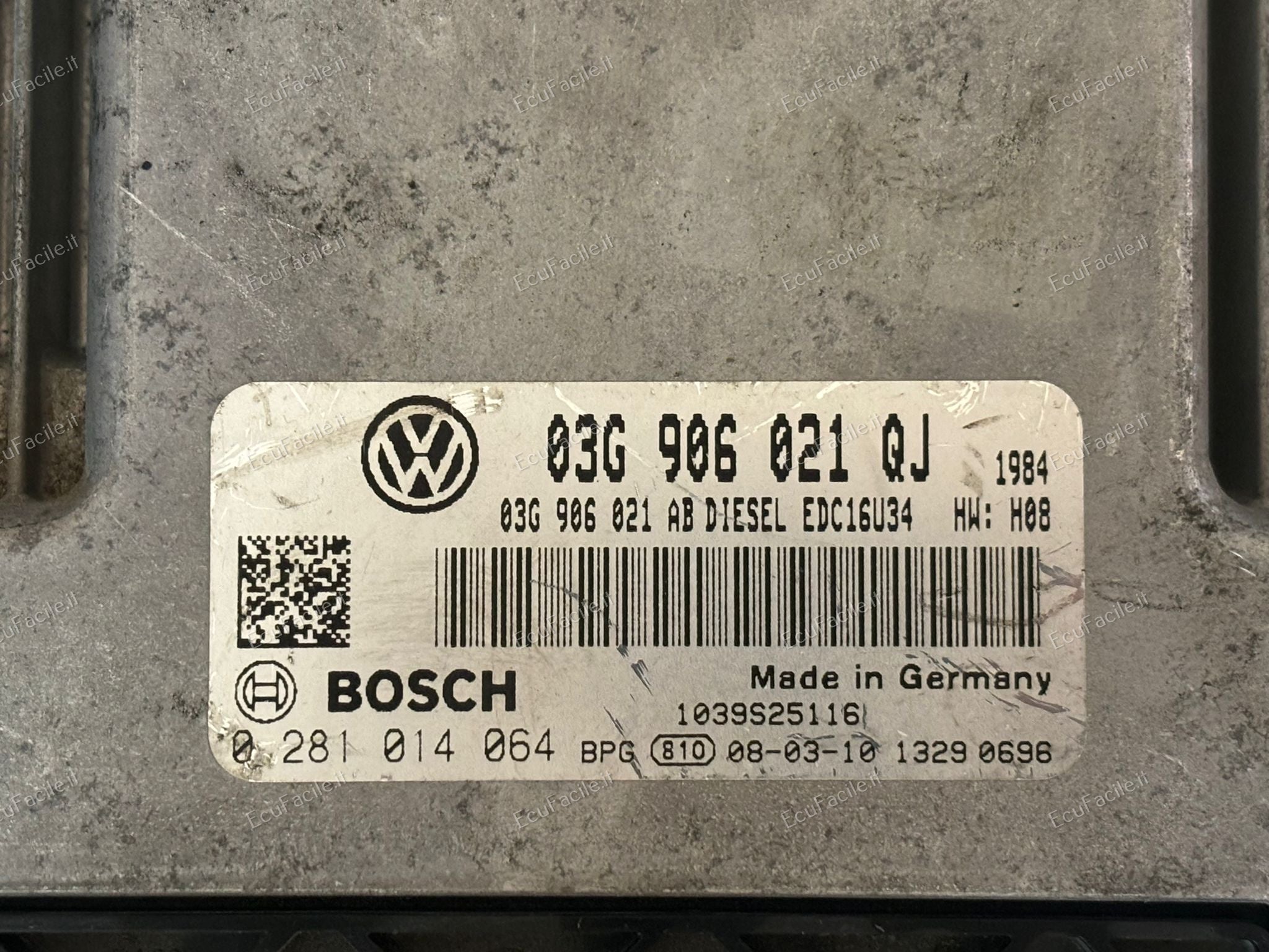 ECU VW GOLF 1.9 TDI 03G906021QJ 0281014064 EDC16U34 HW H07