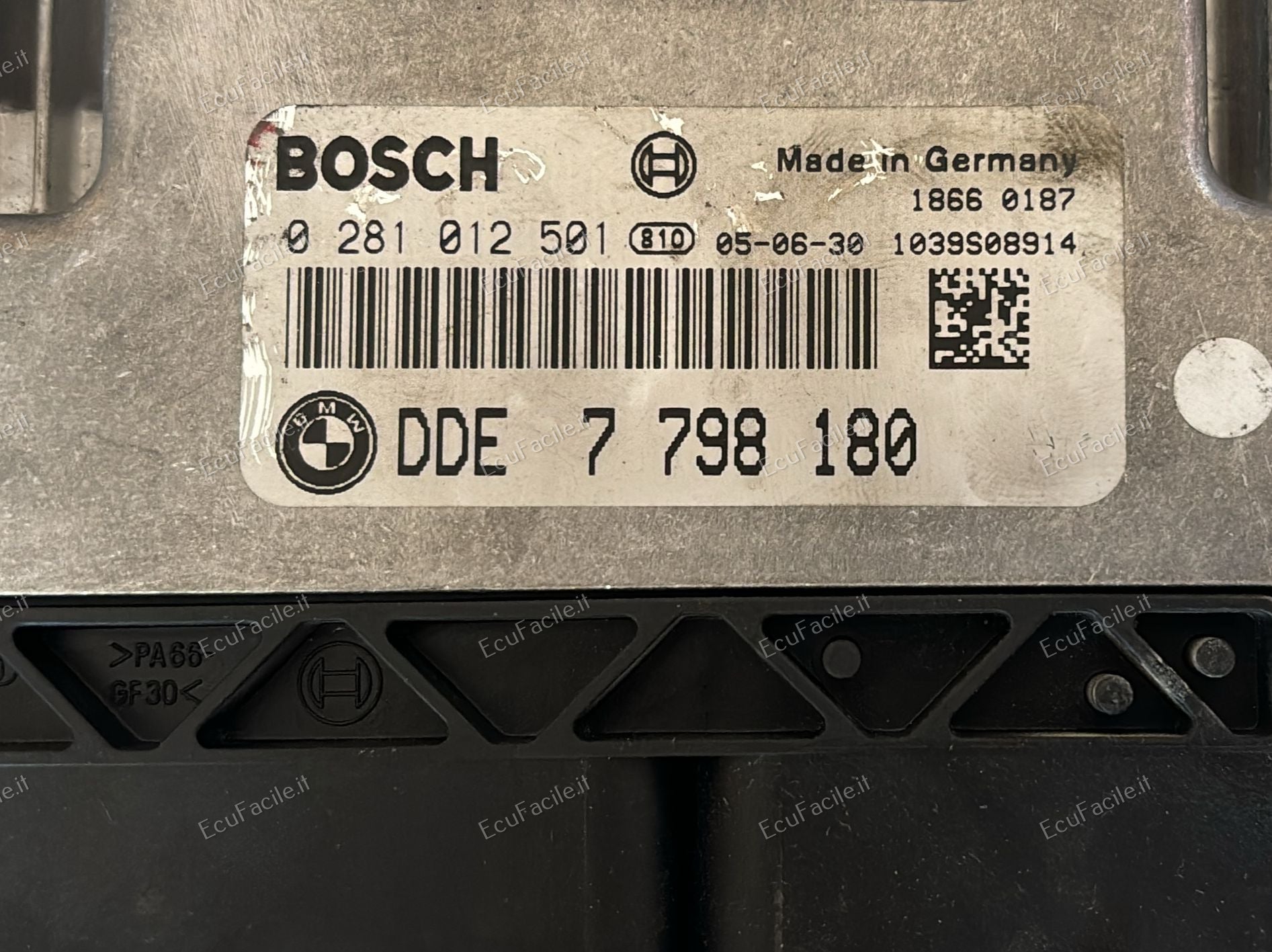 ECU BMW serie 3 E90 -320d 163cv BOSCH 0281012501 DDE 7798180 EDC16C35