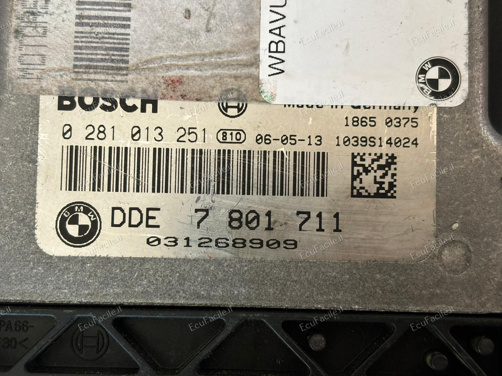 ECU BMW E60 E61 E90 Bosch 0281013251 DDE7801711 EDC16C35