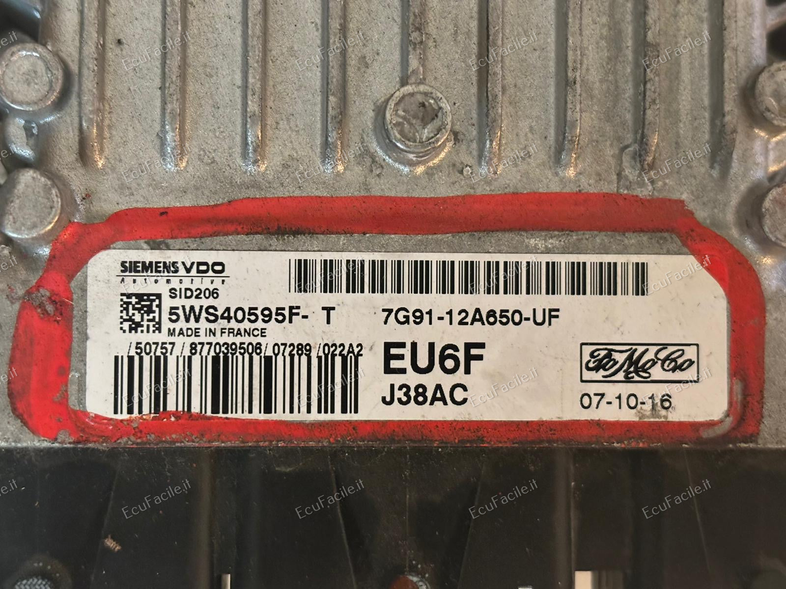 ECU FORD FOCUS 2.0 TDCI SIEMENS 5WS40595E-T 7G91 7G91-12A650-UE