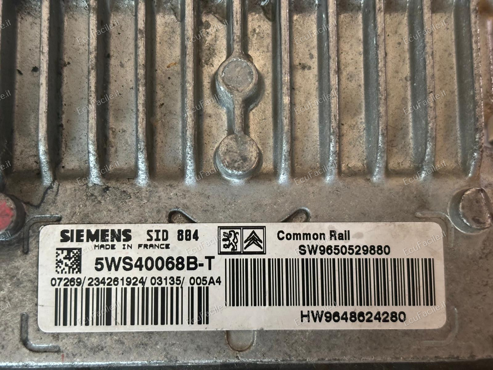 Ecu C3 1.4 HDI SIEMENS 5WS40068B-T HW9648624280 SID804
