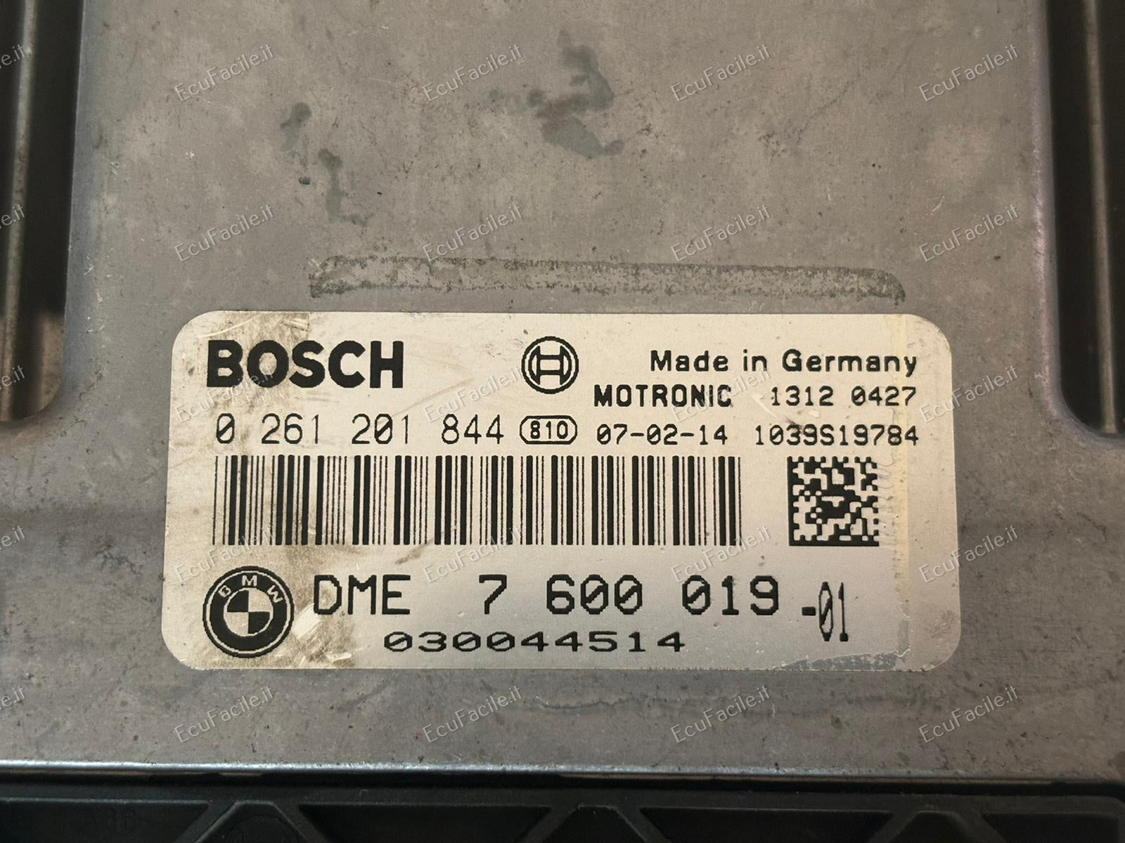 ECU BMW MINI COOPER 1.6 DME 7600019 0261201844 MEV17.2 DME760001901