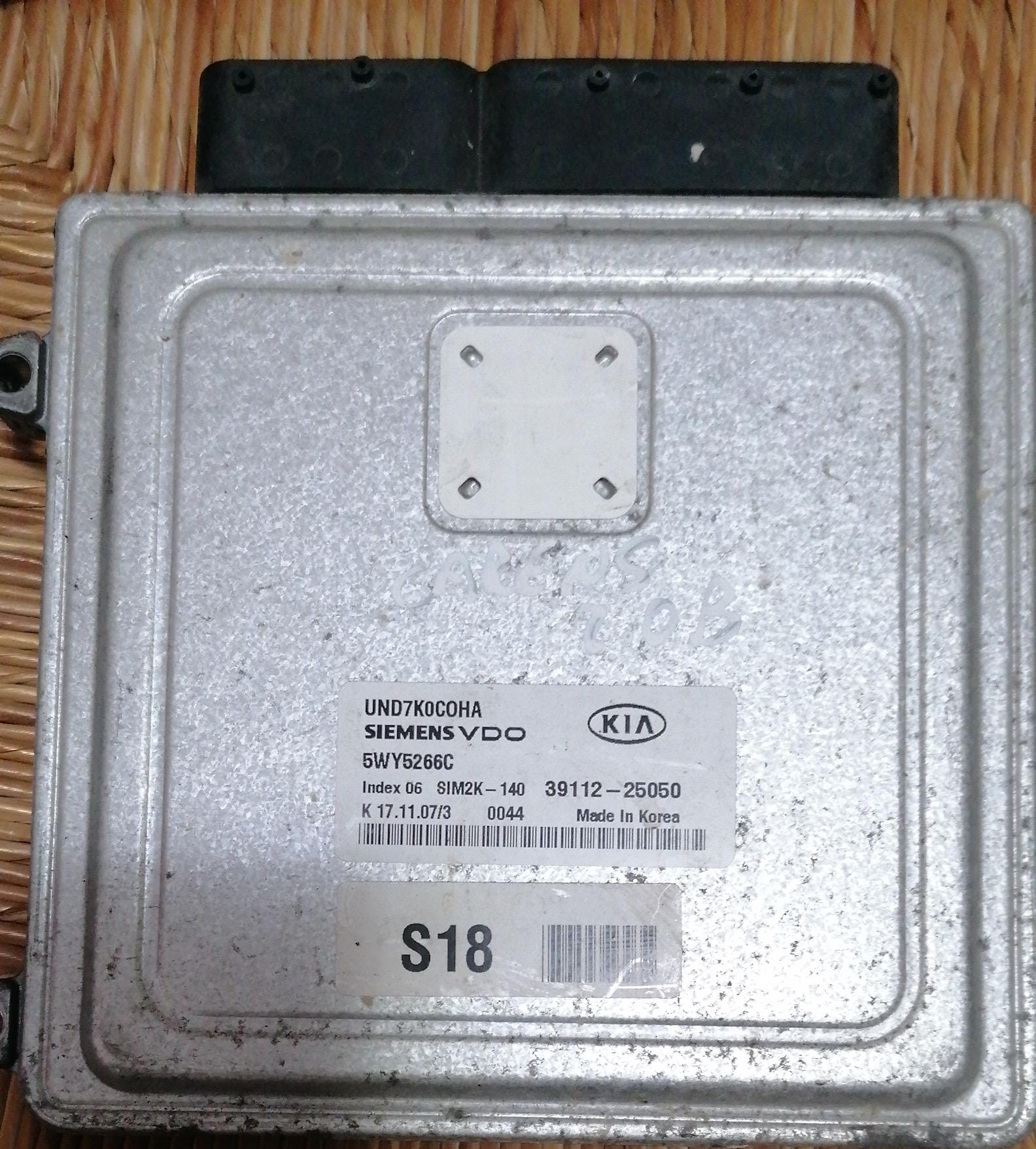 ECU KIA CARENS III 2.0 16V VDO 5WY5266A 39112-25050 SIM2K-140