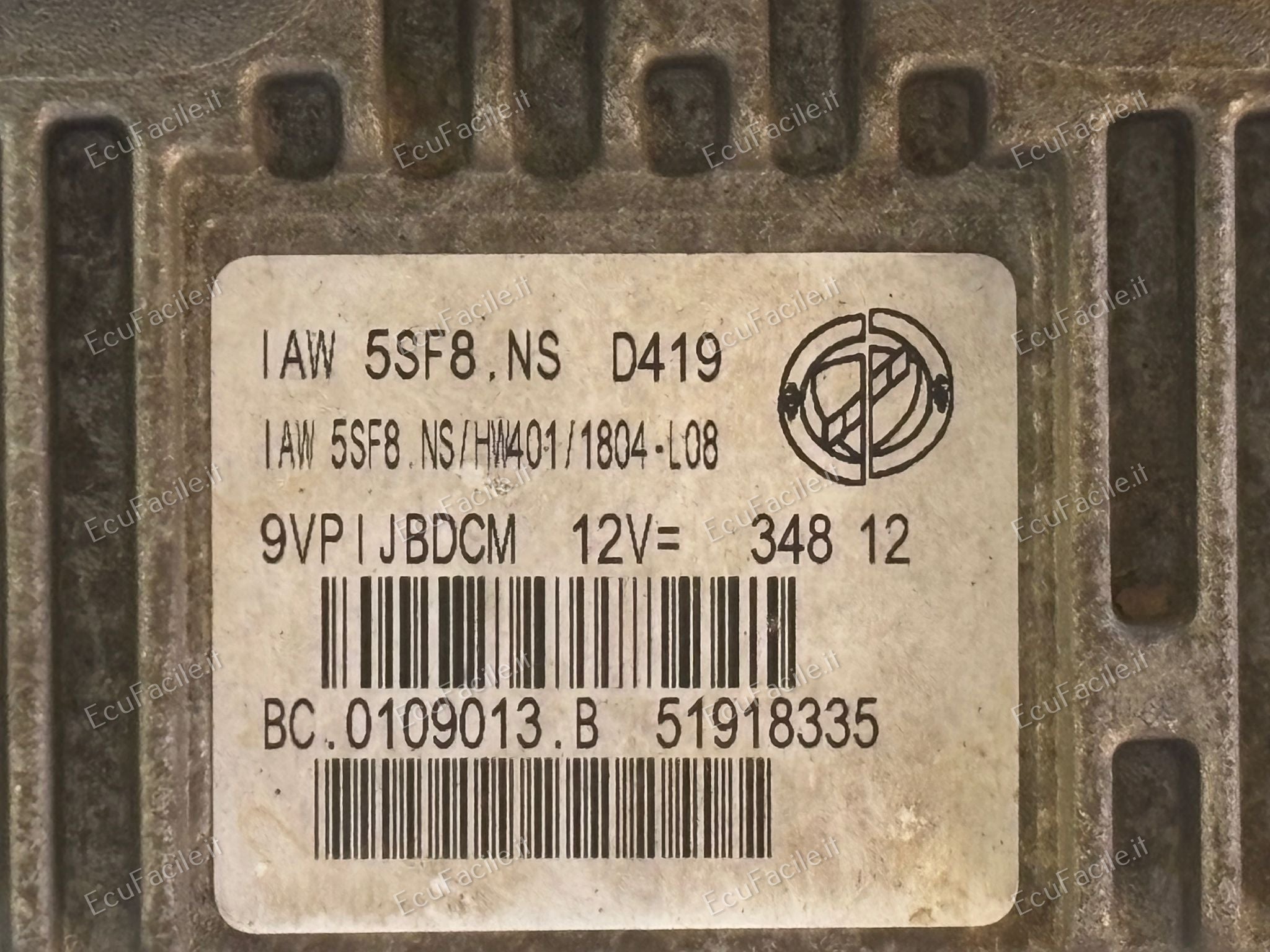 KIT FIAT PANDA 500 1.2 IAW 5SF8.NS 51918335 HW401