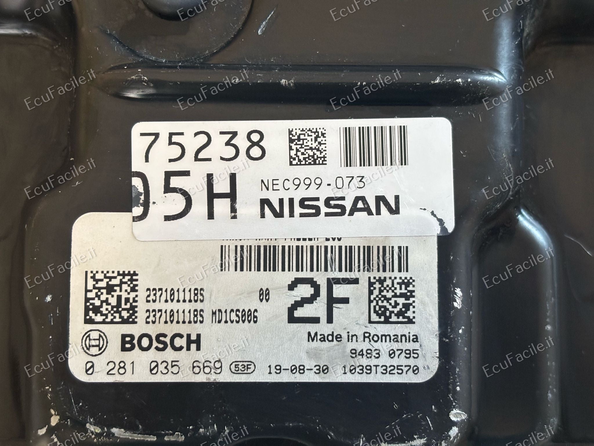 ECU DACIA DUSTER RENAULT NISSAN 0281035669 2F 237101118S MD1CS006