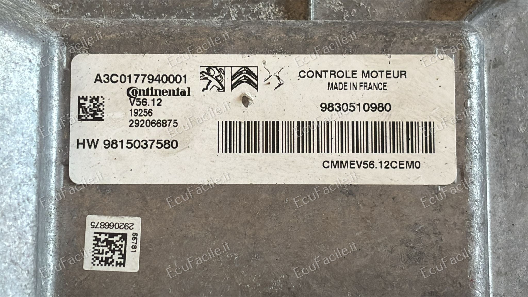 OPEL CORSA F 1.2 (68) 9830510980  A3C0177940001 98150307580 V56.12