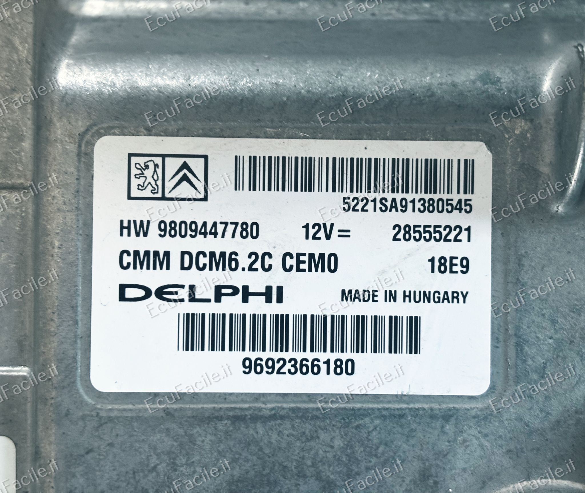 ECU DUCATO JUMPER 2.0 9809447780 28555221 9692366180 DCM6.2C