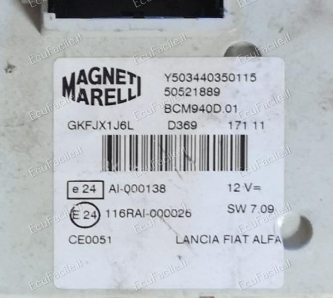 BODY COMPUTER ALFA GIULIETTA 2.0 170 CV Y503440350115 50521889