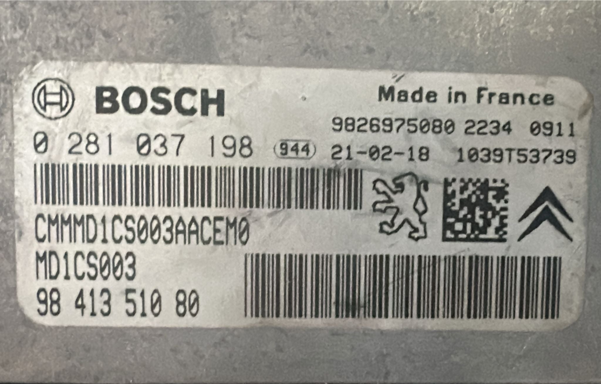 KIT ECU CITROEN PEUGEOT 208 308 C4 2008 0281037198 9841351080 BSI Body 9832880280-00