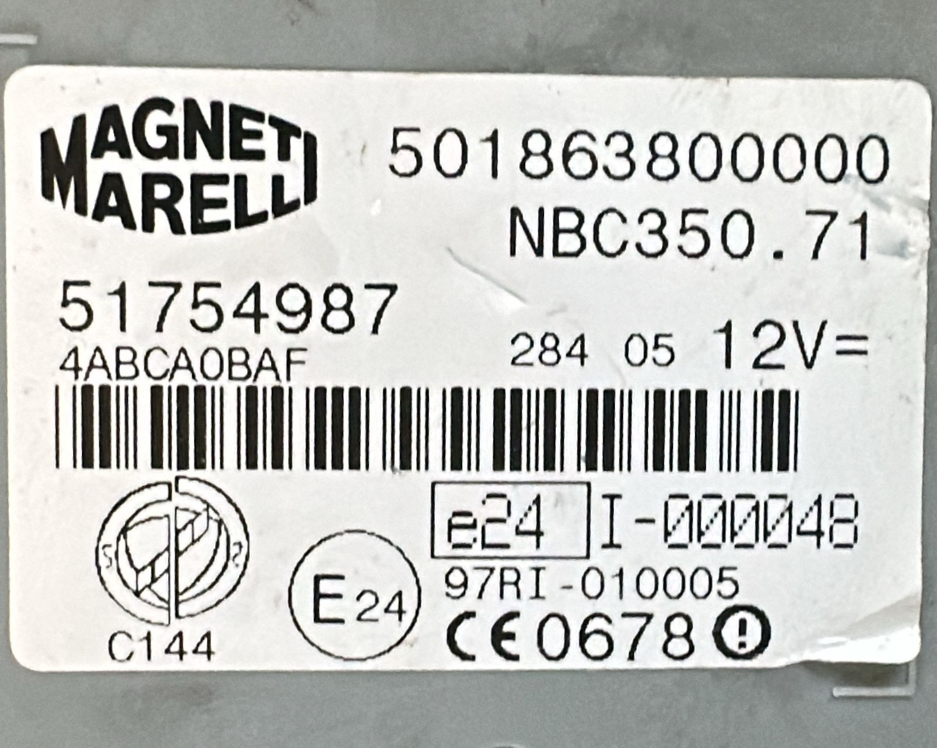 Kit 0261207086 centralina motore ECU Bosch per Fiat Stilo (192) 1.2B 16V (2001-2008) 51754987