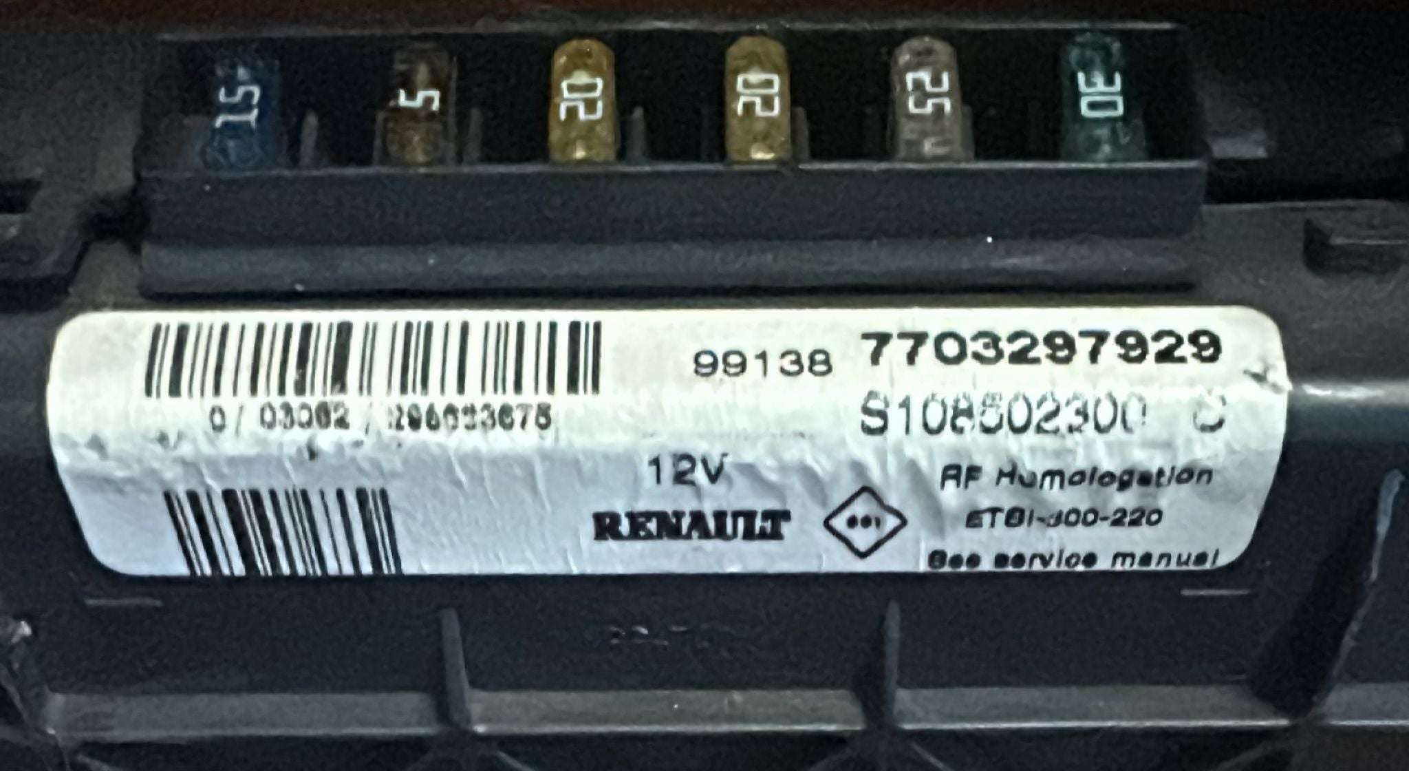 RENAULT MEGANE SCENIC (1999) 1.9 D 72KW 5P CENTRALINA BODY COMPUTER 7703297929