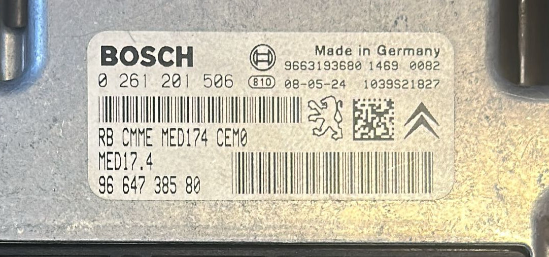 CENTRALINA MOTORE PEUGEOT 308 1.6 0261201506 9664738580 MED17.4