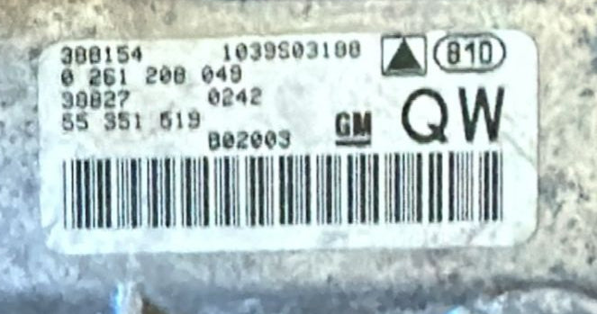 OPEL Opel vectra C 2003 (Z02) 3.2 V6 TA-Z02Z32 0261208049 QW ME3.1.1 OPEL