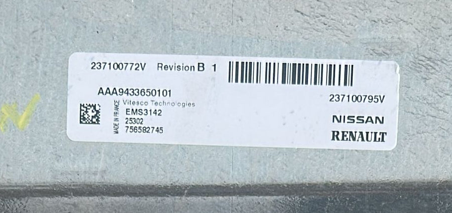 ECU VITESCO AAA9433650101 Renault 237100795V 237100772V EMS3142