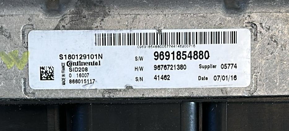 ECU DUCATO BOXER JUMPER 2.2 SID208 S180129101N 9691854880 9676721380