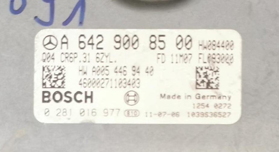 CENTRALINA MOTORE MERCEDES SPRINTER 3.0 CDI A6429008500 6429008500 BOSCH 0281016977 cr6p.31