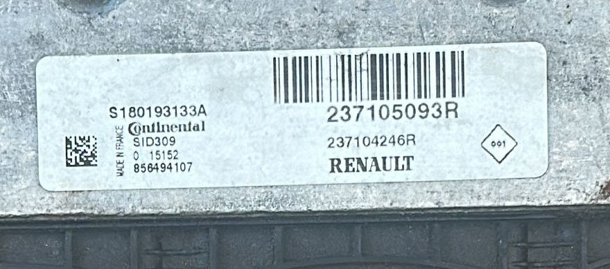 ecu RENAULT MASTER 2.3 DCI 165CV 6VIT SID309 S180193133A 237104246R