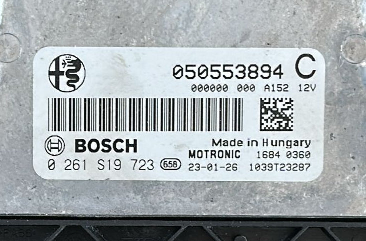 0261S19723 BOSCH MED17.3.5 050553894 CENTRALINA MOTORE ALFA ROMEO GIULIA 2.9 510