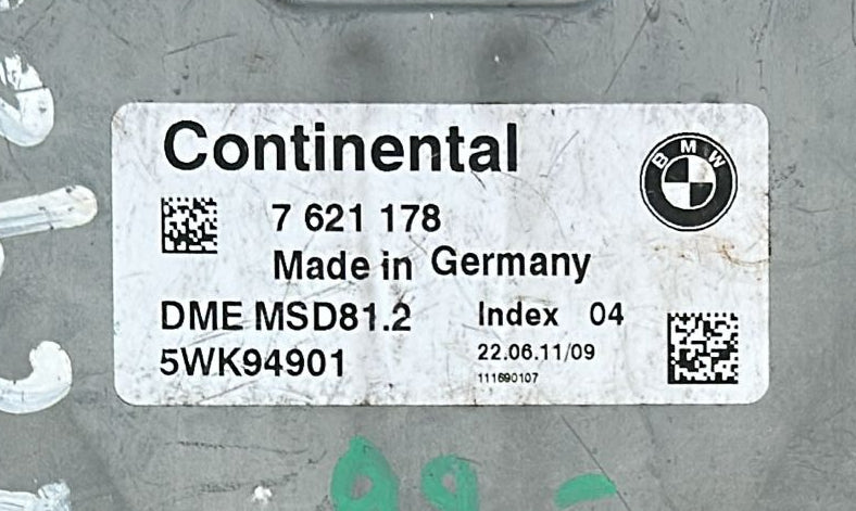CENTRALINA MOTORE BMW 3 CONTINENTAL 5WK94901  7621178 DME MSD81.2