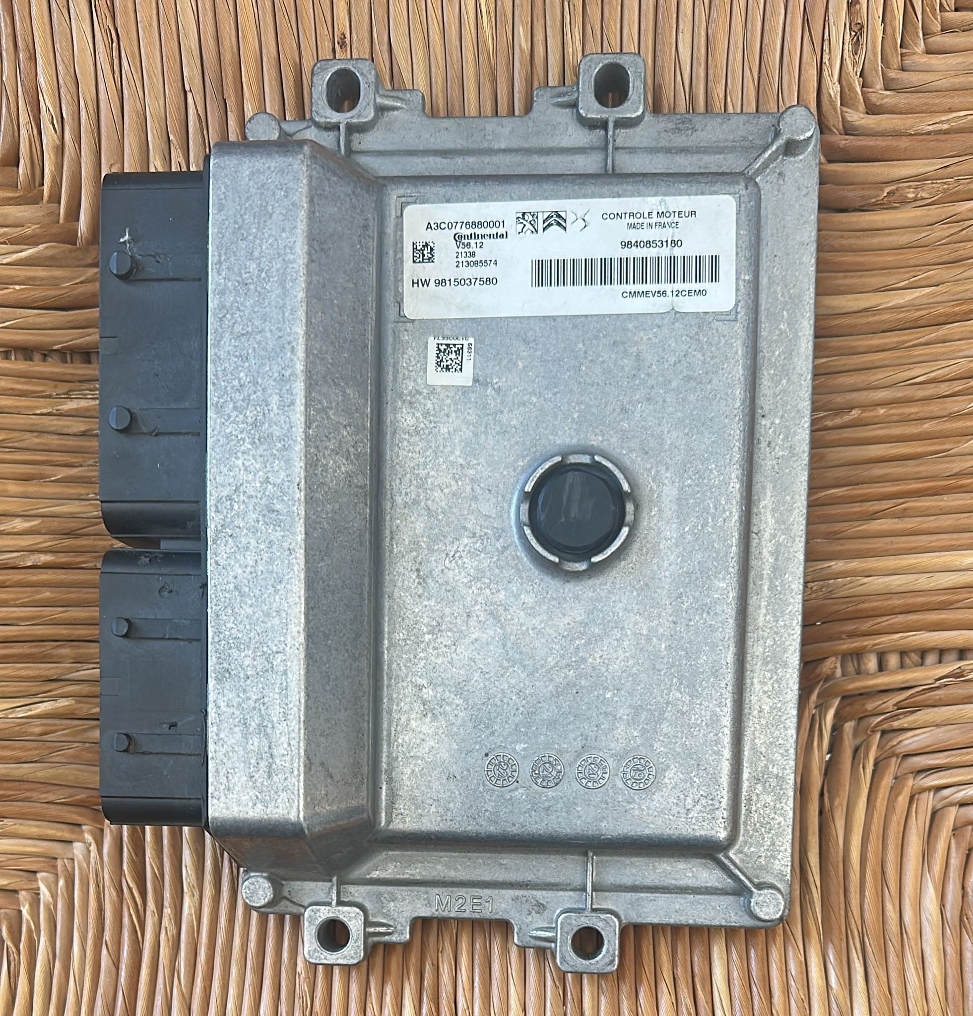 CENTRALINA MOTORE PER CITROEN C3 PEUGEOT 208 II 1.2 SERIE 9840853180 BENZINA 1200  V56.12