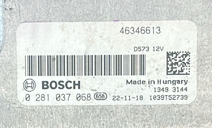 ECU JEEP COMPASS 2023 1598 Gasolio 0281037068 46346613 EDC17C69