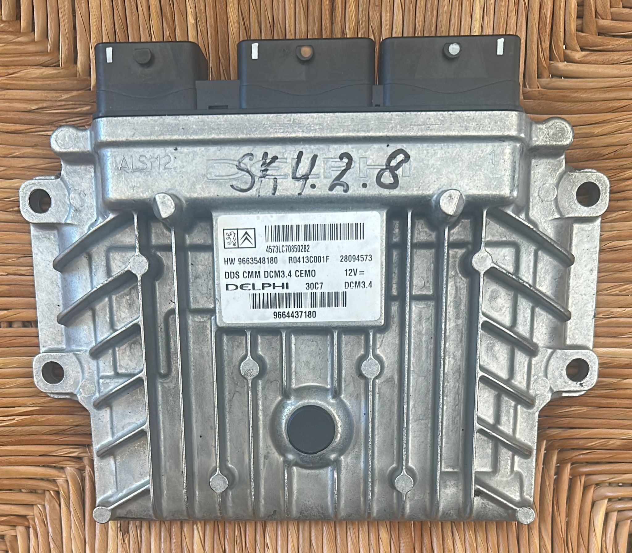 CENTRALINA MOTORE CITROEN PEUGEOT 2.0 HDI DELPHI DCM3.4 R0413C001F 28094573 HW 9663548180 9664437180