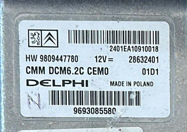 Peugeot Boxer DCM6.2C engine control unit 28632401 9693085580 9809447780