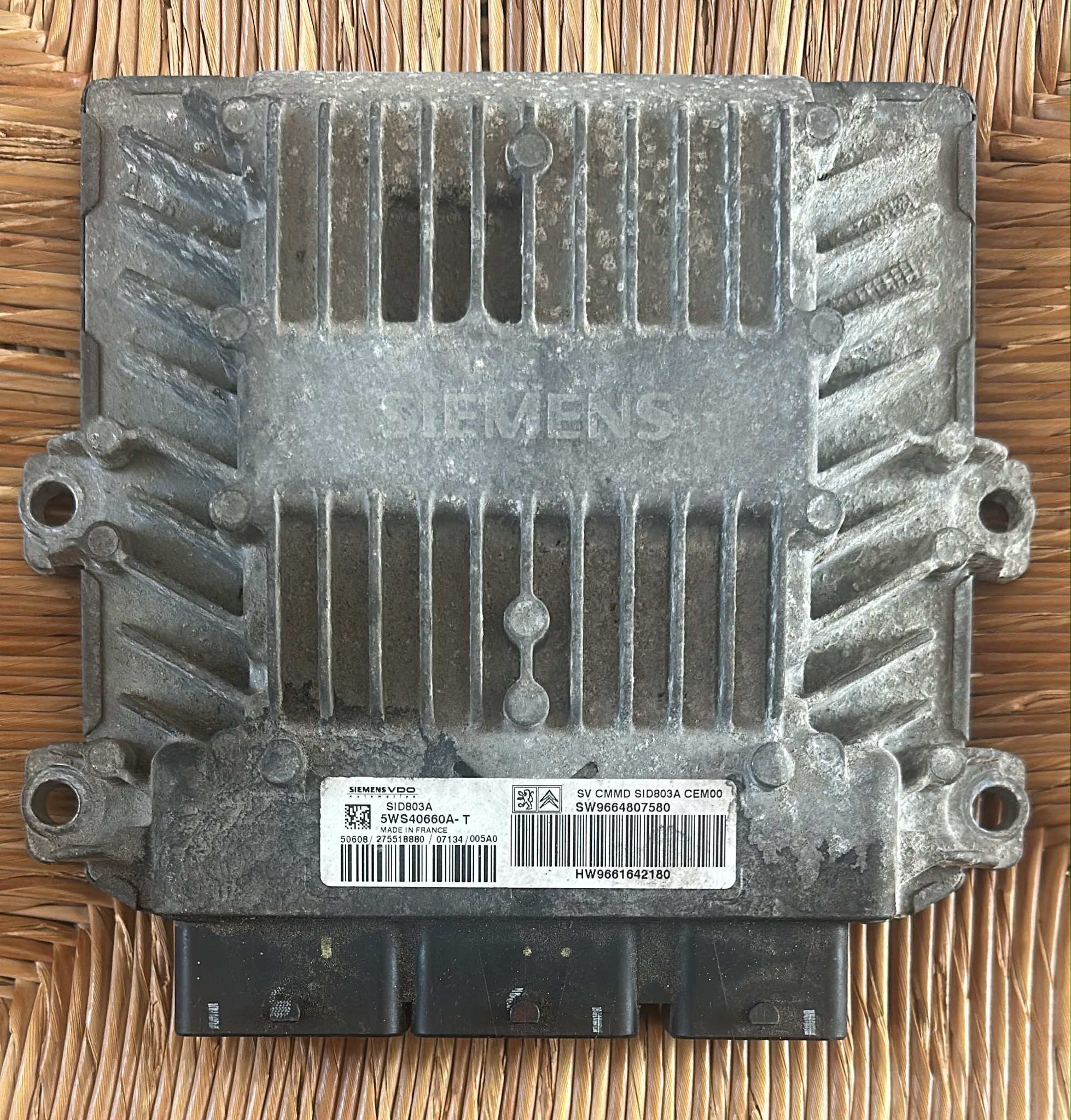 CENTRALINA MOTORE COMPUTER FIAT ULYSSE II 179 2.0D 9664807580 5WS40660A-T sid803a