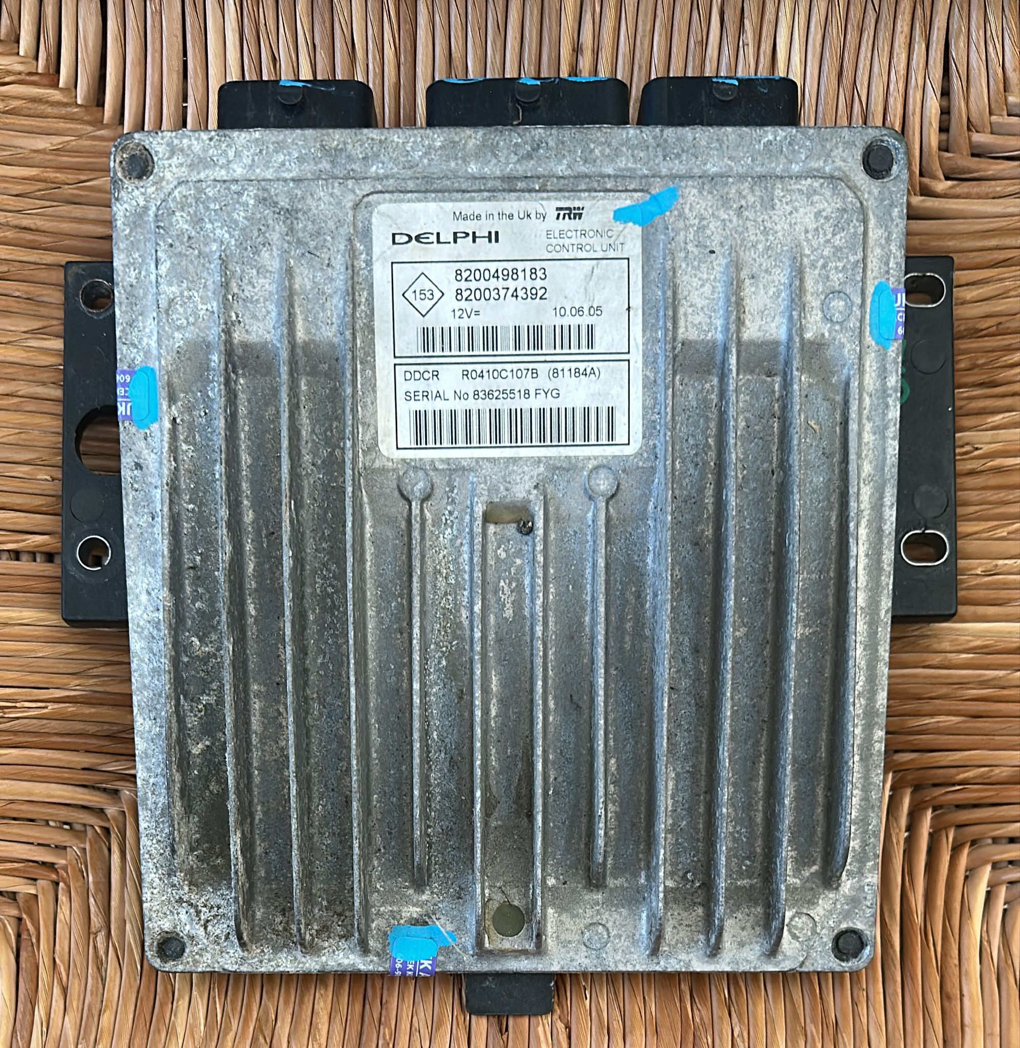 ECU Renault Clio 1.5 cc Anno 2002 DELPHI 8200498183 8200374392 DDCR R0410C107B