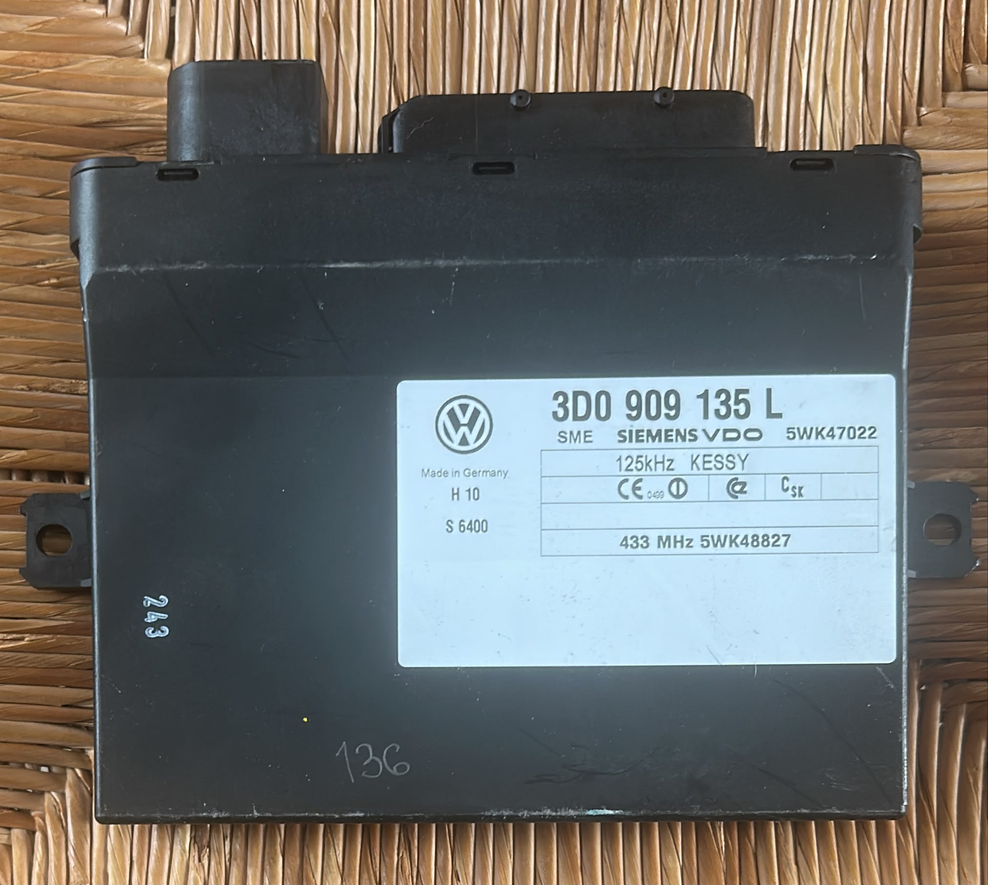 CENTRALINA CENTRALE DI BLOCCO DISPOSITIVO VW TOUAREG /PORSCHE CAYENNE 3D0909135L 5wk47022