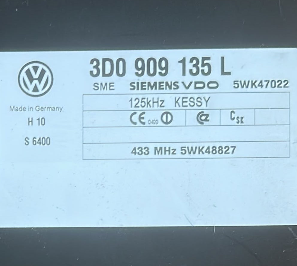 CENTRALINA CENTRALE DI BLOCCO DISPOSITIVO VW TOUAREG /PORSCHE CAYENNE 3D0909135L 5wk47022