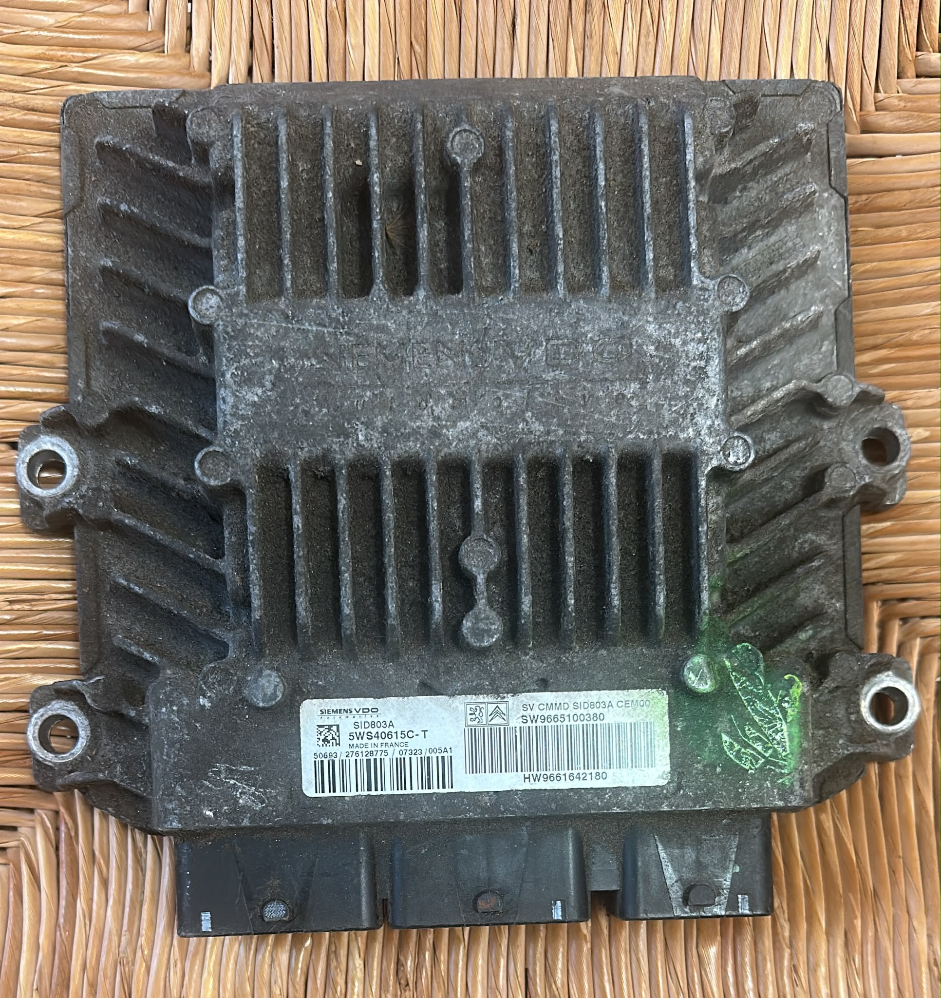 PEUGEOT CITROEN Siemens SW9665100380 HW9661642180 CODICE SIEMENS SID803A 5WS40615C-T