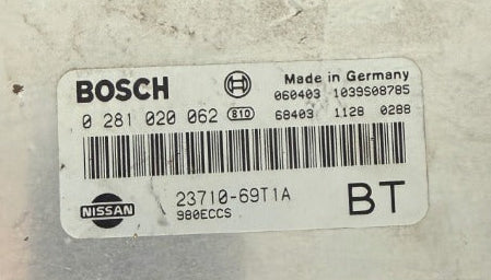 Centralina motore NISSAN CABSTAR (F24M, F24W) 0281020062 2371069T1A - BP7474094M57  EDC15M+1-5.5