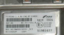 51981637 ECU FIAT FIORINO QUBO 1.4 EUR06 51981637 9GF.N1 HW000 6F05-SCJ