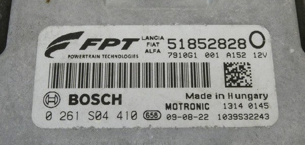 0261S04410 ME7.9.10 518320980 CENTRALINA MOTORE BOSCH FPT LANCIA DELTA 844 MOTORE 1.4 T-JET TURBO 150CV BENZINA 2008-2014