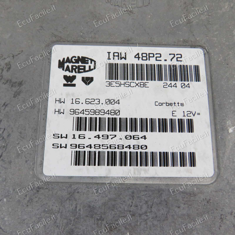 Ecu centralina citroen c2 c3 iaw 48p2.72 iaw48p2.72 9645989480 HW16623004