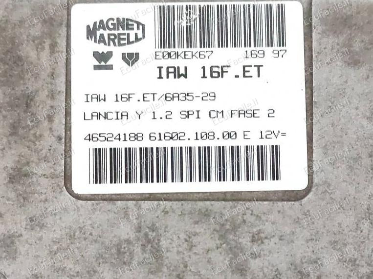 Ecu Lancia y ypsilon 1.2 IAW 16F.ET iaw16f.et iaw 16f