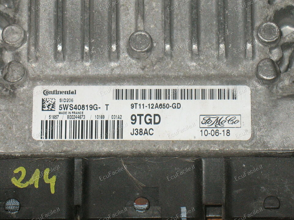 FORD TRANSIT 2.0 TDCI 5WS40819G-T 9T11 12A650GD 9TGD SID206