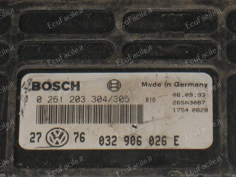 Centralina Iniezione ECU Volkswagen Golf III – Bosch 0261203304 / 0261203305 / 032906026E