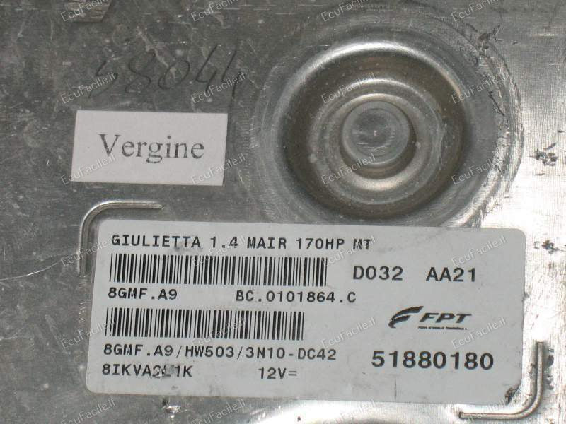 Ecu alfa romeo giulietta 1.4 170hp fpt 51880180 51896758 8GMF.A9 HW503