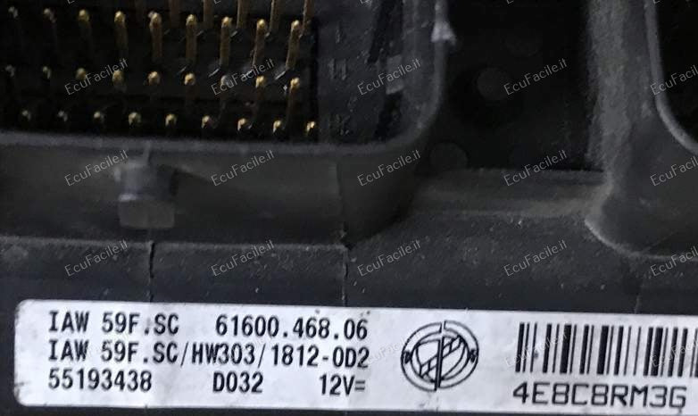 ECU CENTRALINA FIAT IAW 59F.SC 55193438 IAW59F.SC HW303 1812-0D2