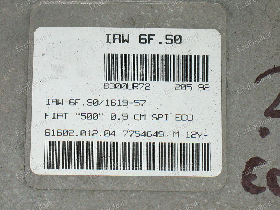 Ecu fiat cinquecento 500 iaw 6f.S0 7754649 iaw 6f.50 6F 7778856