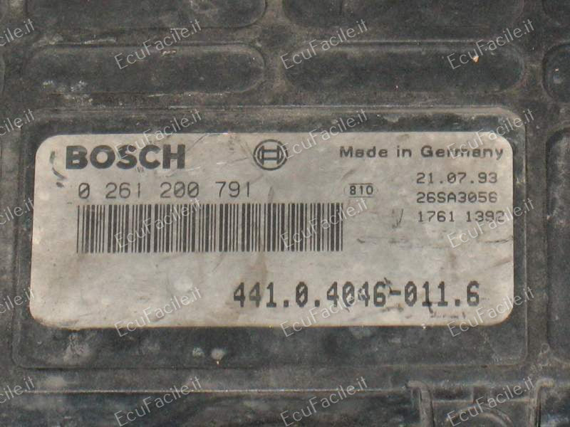 Centralina Motore ECU Škoda Favorit / Forman / Pick-Up 1.3 (1993-1997) – Bosch 0261200791 / 441040460116
