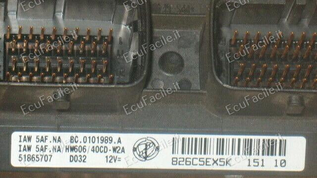 ECU LANCIA YPSILON 1.2 IAW 5AF.NA HW606 51865707 IAW5AF.NA