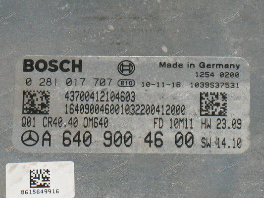 ECU CENTRALINA MERCEDES W169 2.0 0281017707 A6409004600 CR40.40