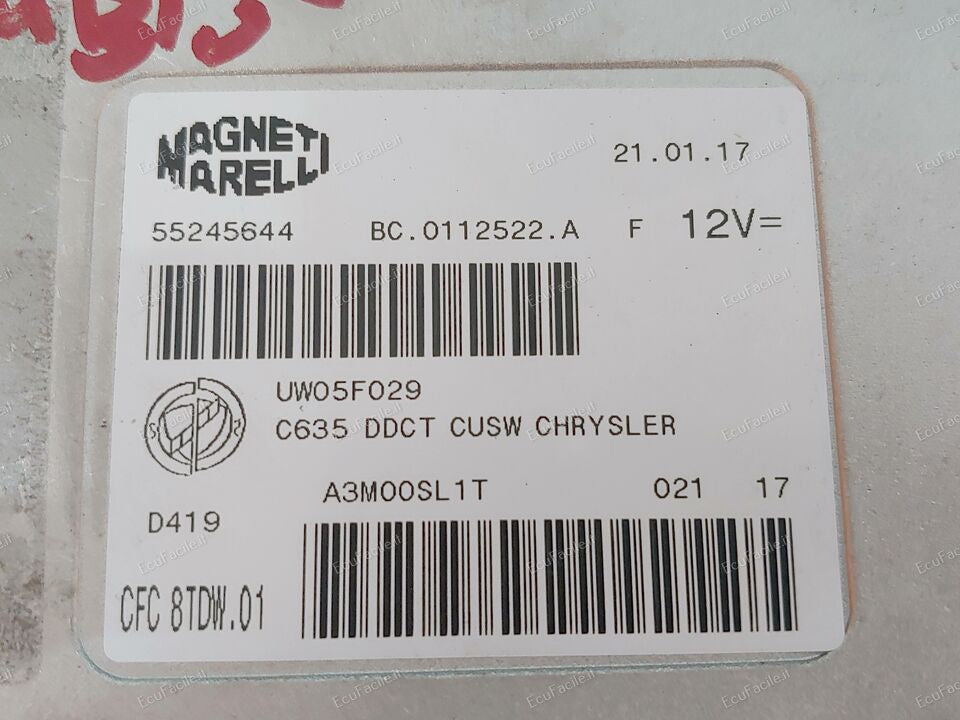 Ecu fiat 500 L Giulietta Renegade FPT 55245644 CFC 8TDW.01