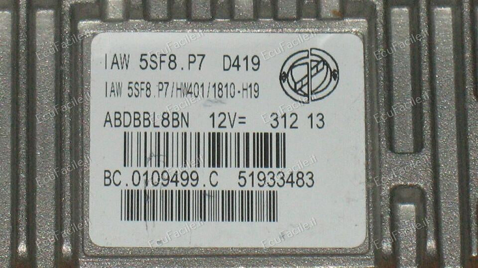 51933483 FIAT PANDA 3 III 1.2 IAW 5SF8.P7 HW401 51933483 1810H19